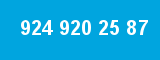 924 920 25 87 924 920 25 87
